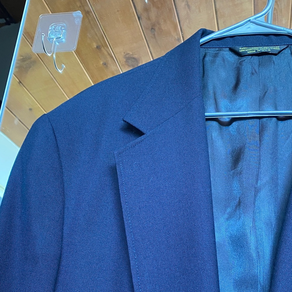Classic Navy Blazer with Gold Accents - Picture 3 of 6